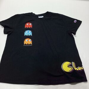 Vintage Champion Pac Man T-Shirt Black With Champion Pac Man Logo Patch